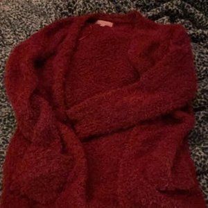 Fuzzy Medium Maroon Cardigan
